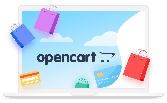 OpenCart Logo on a Macbook