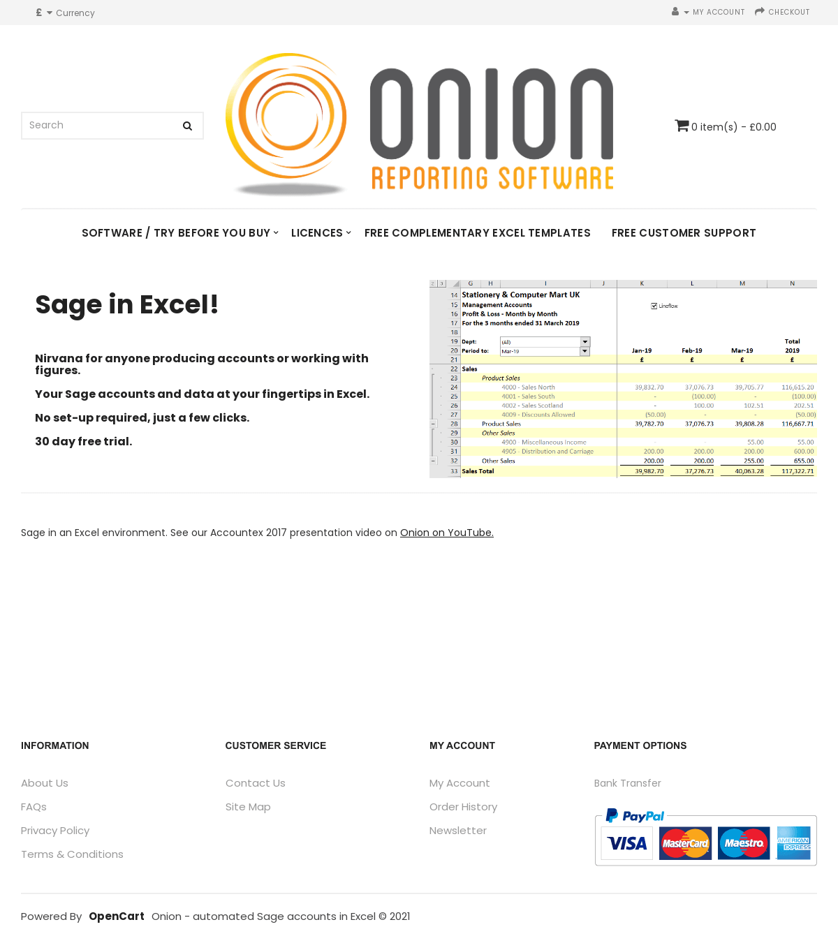 Onion Reporting Software