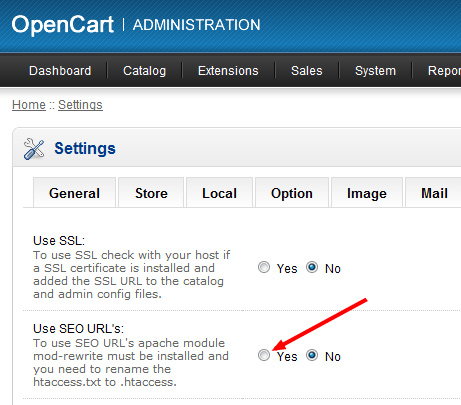 OpenCart SEO URLs