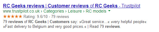 TrustPilot Search Results