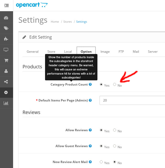 Speed up OpenCart by changing 