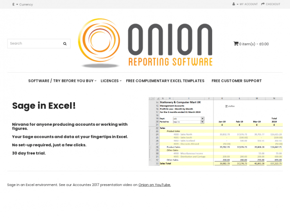 Onion Reporting Software
